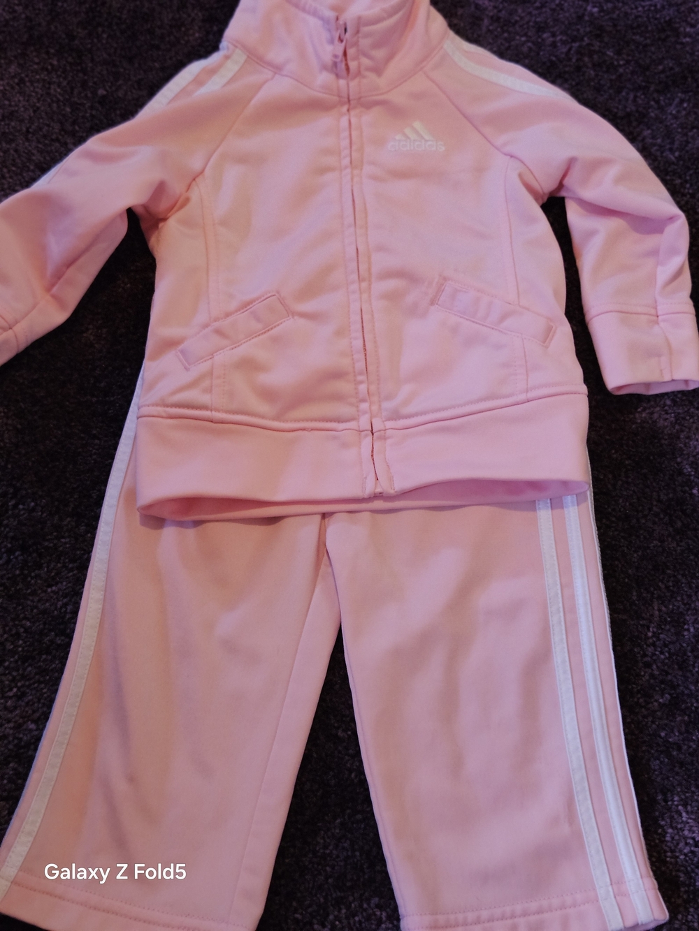 adidas Kids' Pink Track Jacket and Pants Set
